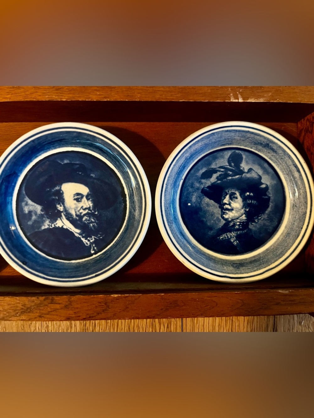 Delft Blue Antique/RARE Portrait Small Plate Display (5) - Picture 4 of 12